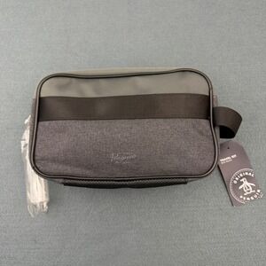 Original Penguin Travel Kit Mens Gray Dopp Kit Toiletry‎ Bag 9x5.5x3"